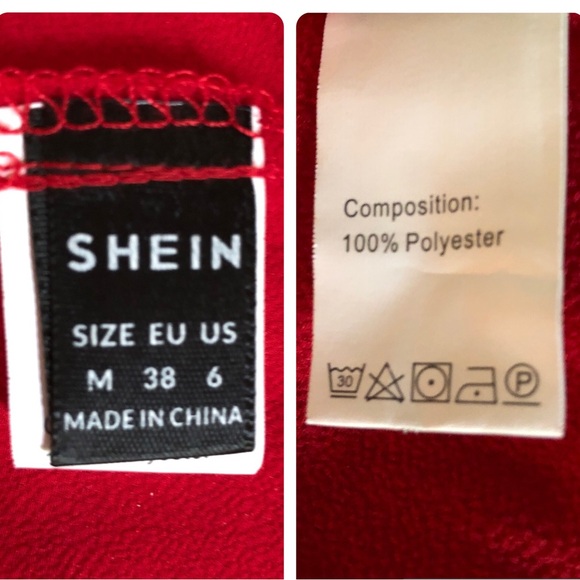 Shein red high low blouse - Picture 5 of 5